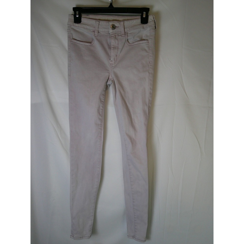 American Eagle Outfitters Hi Rise Jeggings Women's Size 2 Lt Pink‎ Stretch Pants